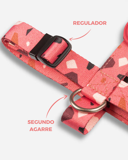 Pretal Doble Agarre Rocky Rosa